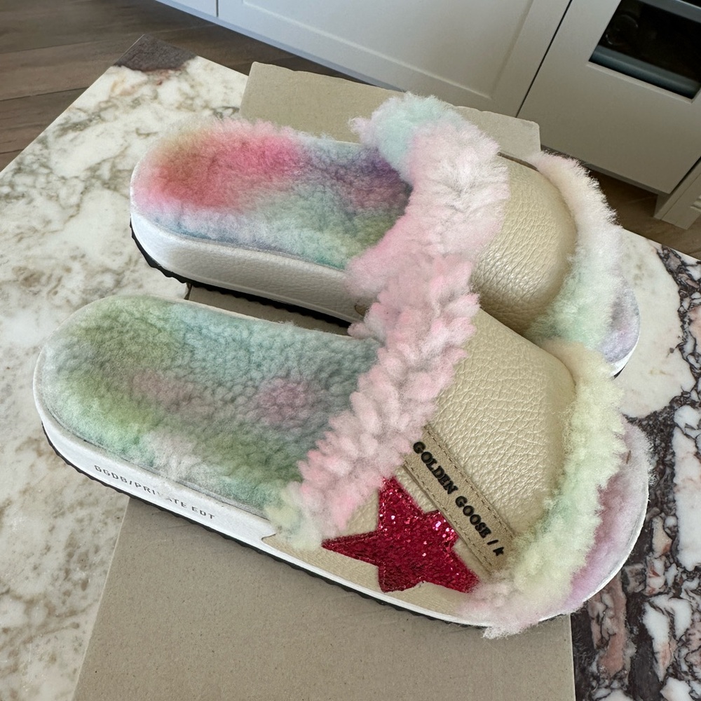 Golden Goose POOLSTAR Rainbow Slides 35 BNIB